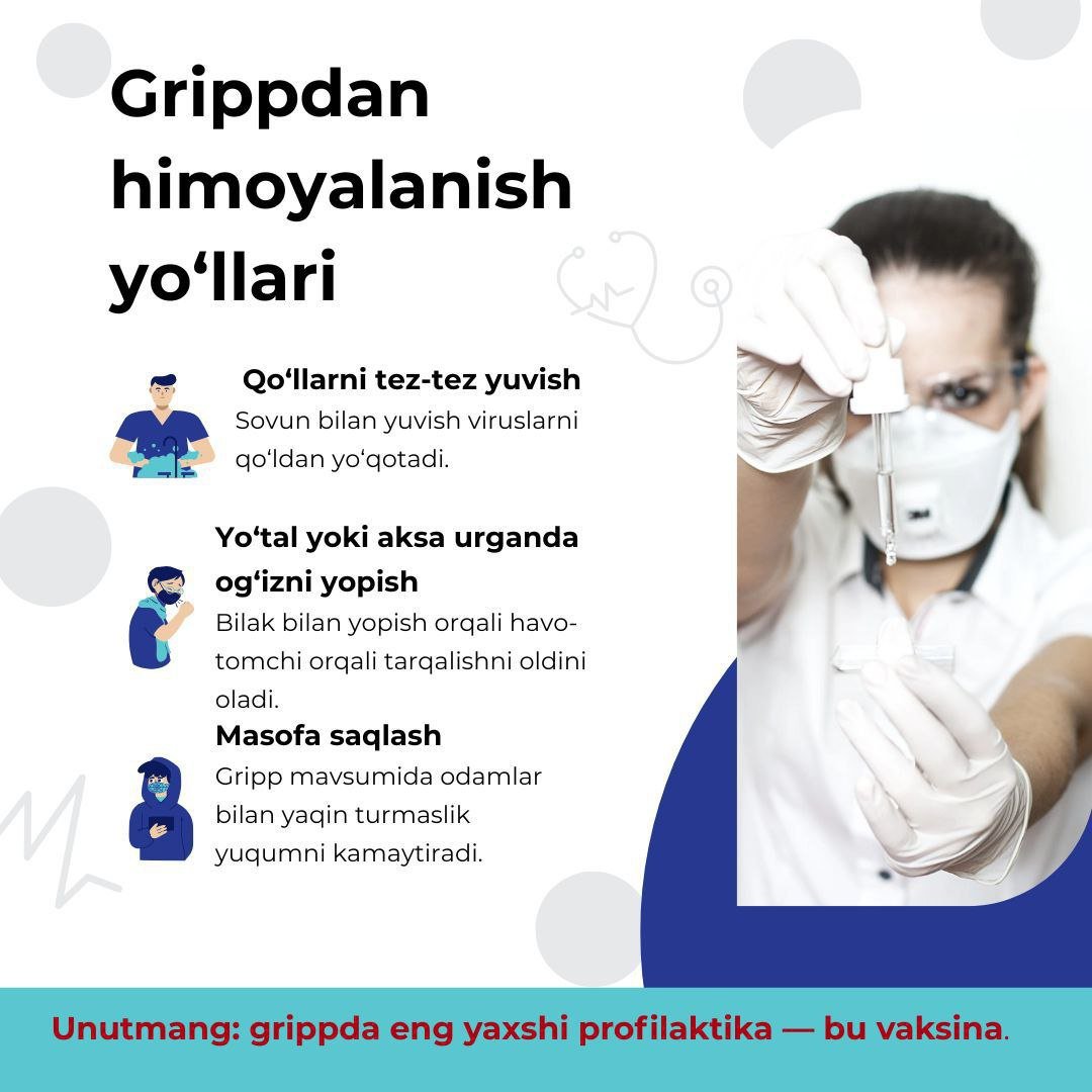 Grippdan himoyalanish yo'llari