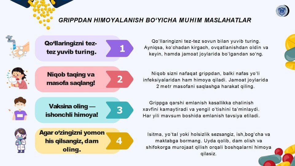 Grippdan himoyalanish bo'yicha muhim maslahatlar