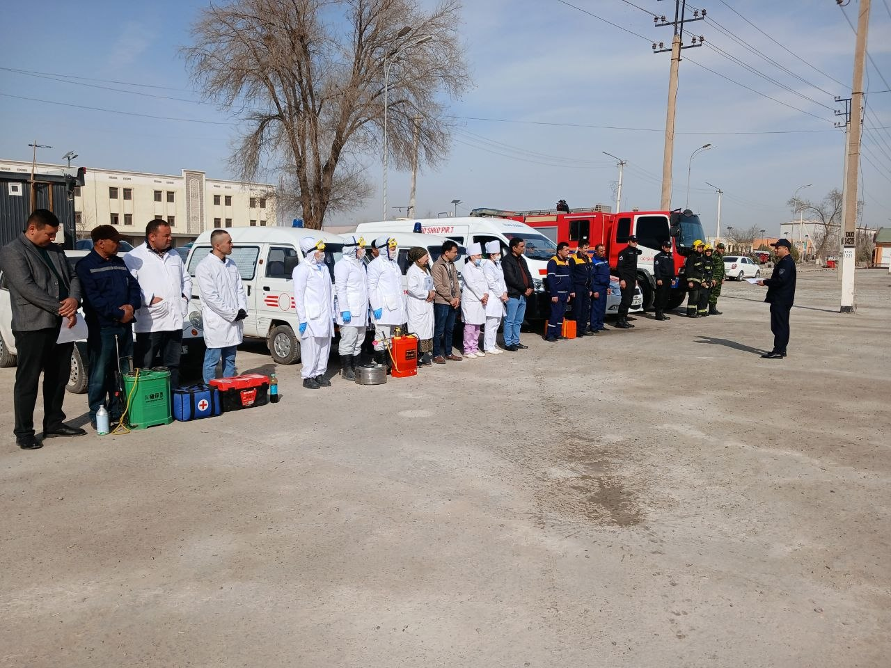 Qo'shko'pir tumanida "Aholi o’rtasida Qrim-Kongo gemorragik isitmasi kasalligi tarqalishining oldini olishda  FVDT quyi xizmatlarining hamkorlikdagi harakatlari” mavzusida seminar va maxsus-taktik o‘quv mashqlari o'tkazildi.“