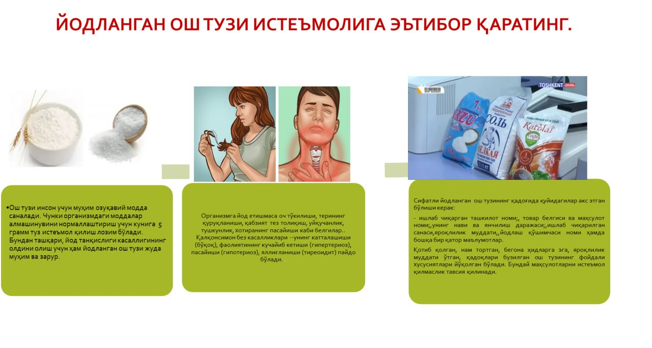 Ortiqcha tuz iste’moli organizmga zararli