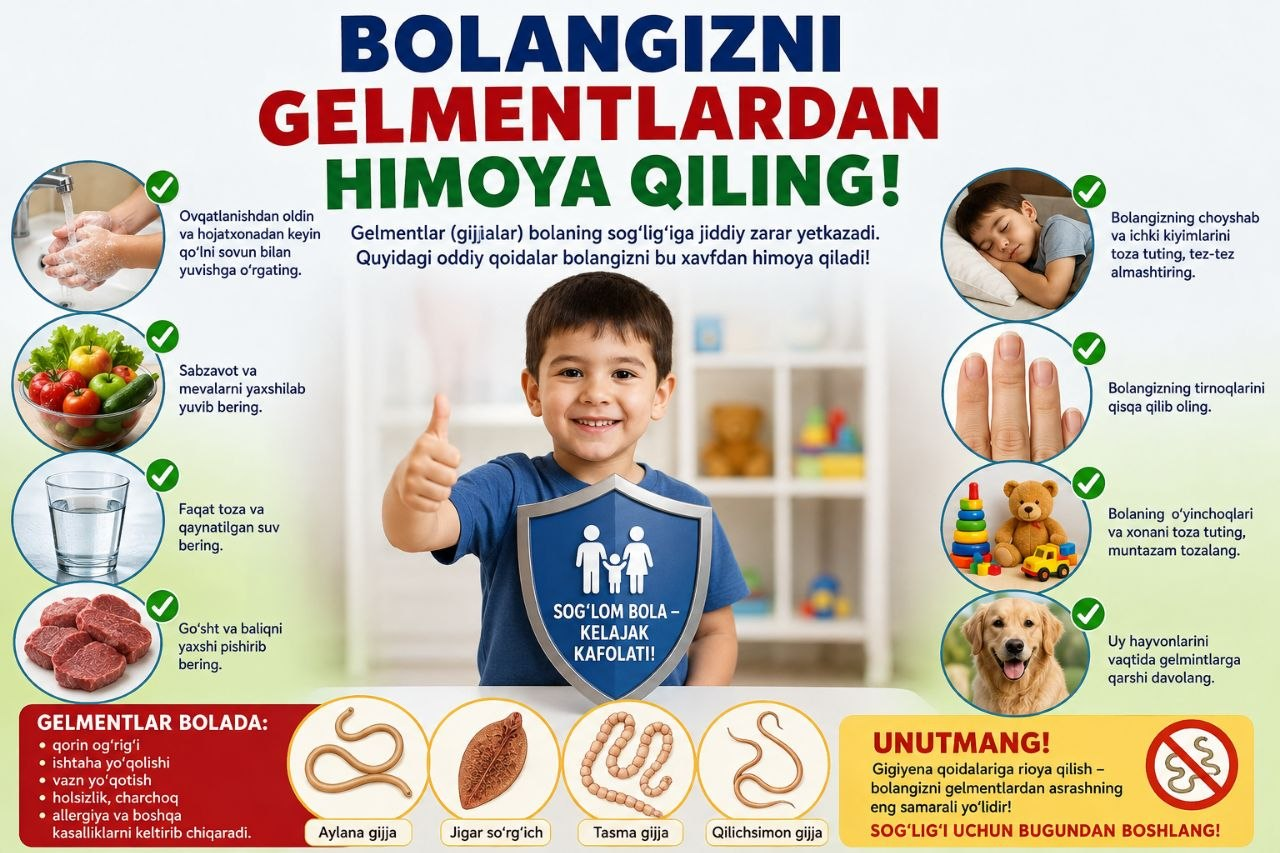 Bolangizni gelmentlardan himoya qiling!